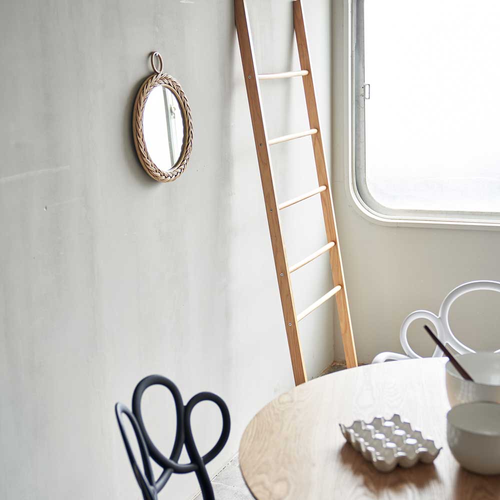 ラタンミラー｜壁掛けタイプ 天然素材のインテリア｜韓国風
