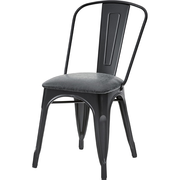 レザーの座面とブラックのアイアンがクールでかっこいいチェア | Backl