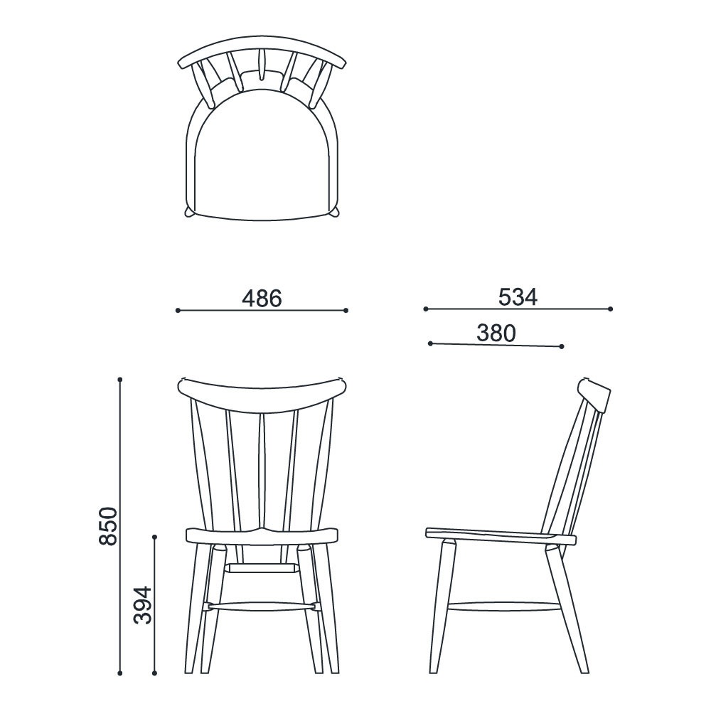 チェア ダイニング ウォルナット材 WA【座面までの高さ約39cm】 おしゃれなインテリア