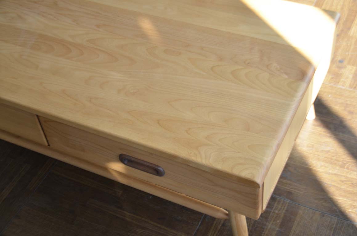 センターテーブル 収納 ナチュラル NO【105cm】無垢材