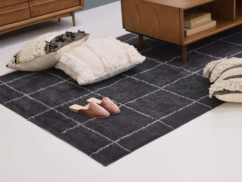 コットン生地のシンプルなラグ｜オールシーズンタイプ｜130*190cm