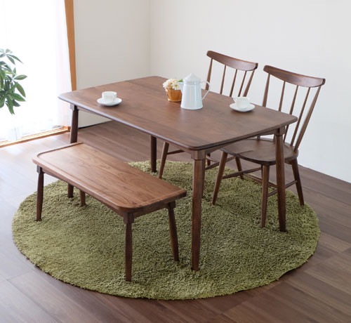 ダイニングテーブル ウォルナット材 WA【幅130cm】 おしゃれなインテリア
