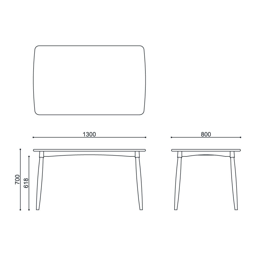 ダイニングテーブル ウォルナット材 WA【幅130cm】 おしゃれなインテリア