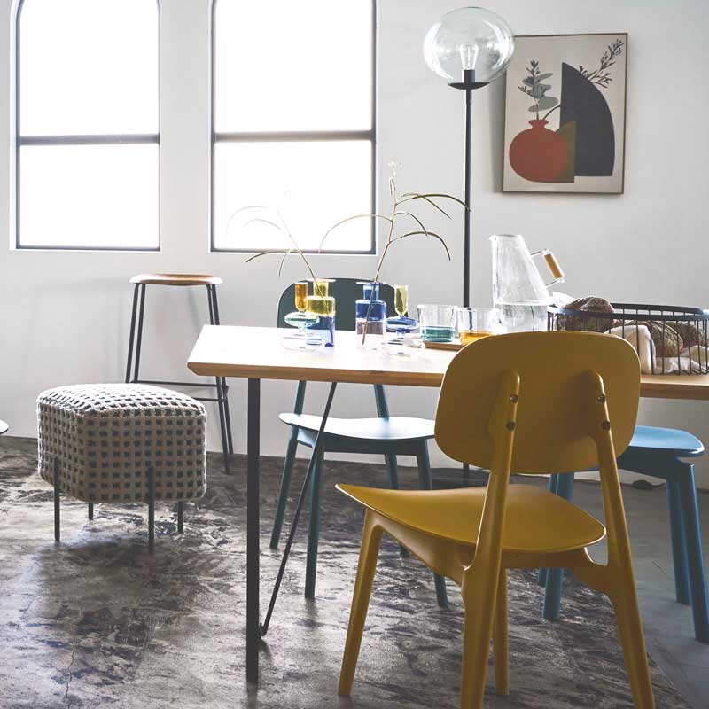 インダストリアルスタイルの黒アイアンフレーム脚|2脚セット