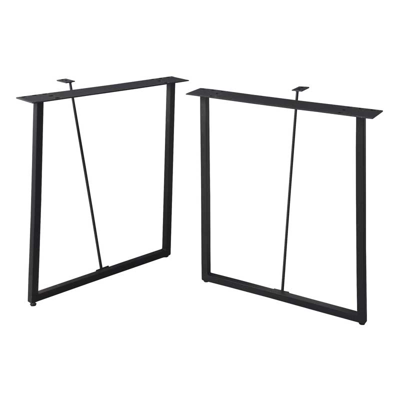 インダストリアルスタイルの黒アイアンフレーム脚|2脚セット