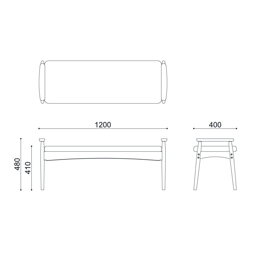 ベンチ ダイニング 北欧 SO 【幅120cm】 おしゃれなインテリア