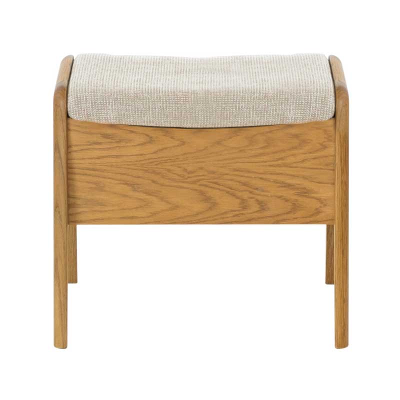 収納できるスツール | オーク無垢材 | アイボリー