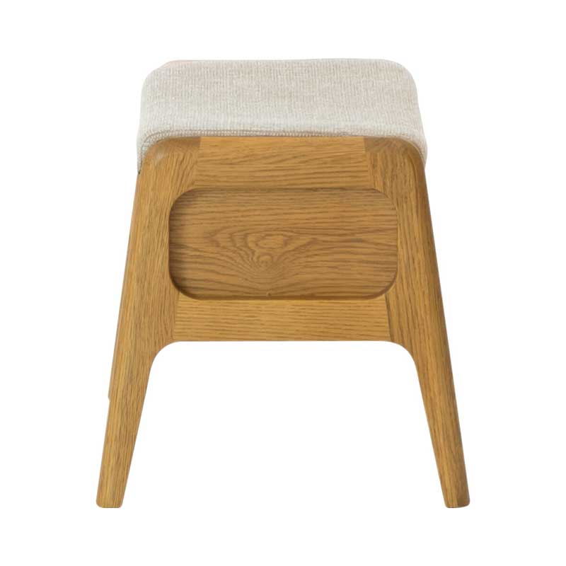 収納できるスツール | オーク無垢材 | アイボリー