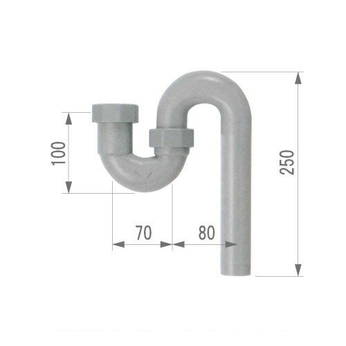 ディスポーザ オプション品 Sトラップ 床排水用