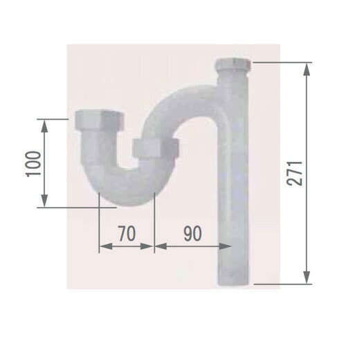 ディスポーザ オプション品 Sトラップ 掃除口付き と異形ゴムジョイント