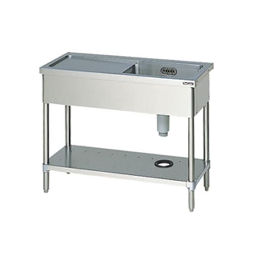BSM1-124RN マルゼン 一槽水切付シンク 
