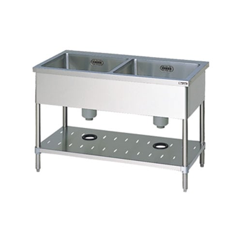 マルゼン 二槽シンク バックガードなし BS2-094N