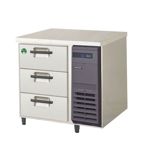 フクシマガリレイ ３段ドロワーテーブル冷凍庫 LDC-083FX-R ノンフロン 受注生産品