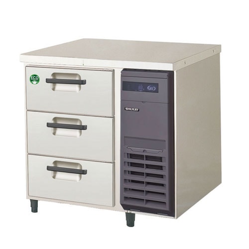 フクシマガリレイ ３段ドロワーテーブル冷凍庫 LDW-083FX-R ノンフロン 受注生産品