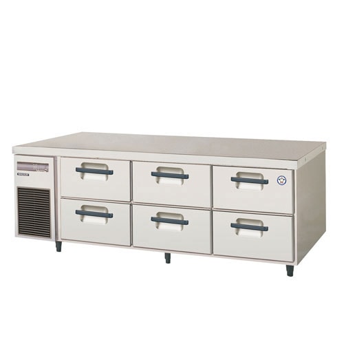 フクシマガリレイ ２段ドロワーテーブル冷凍庫 LBW-166FM2 受注生産品