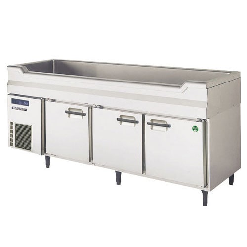 フクシマガリレイ 舟形シンク付コールドテーブル冷蔵庫 LNC-180RX-SC ノンフロン 受注生産品