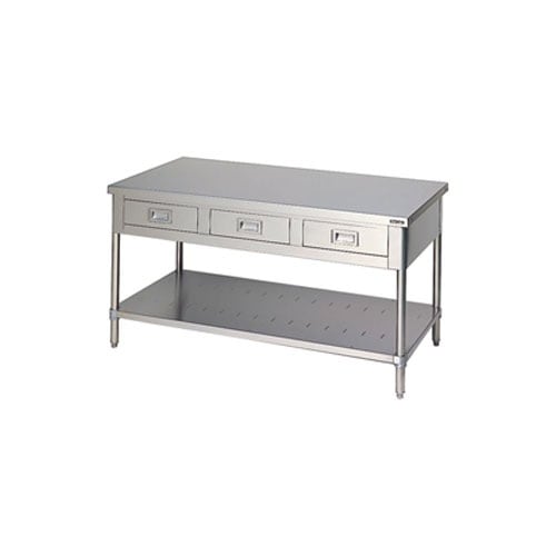 マルゼン 作業台 引出スノコ板付 バックガードなし 三面アール BWD-127T