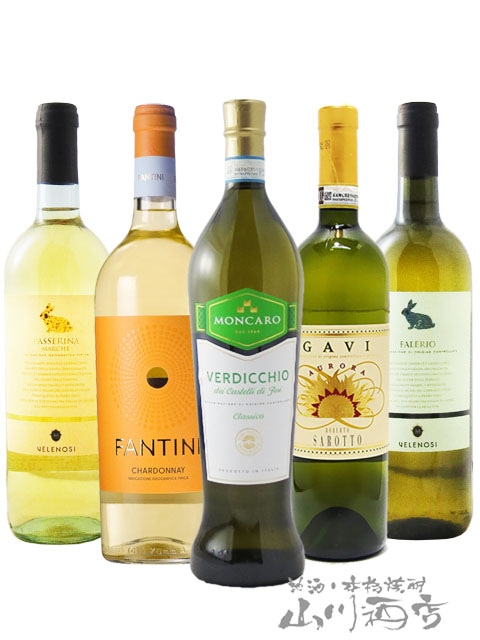 Wasabitarou　Ozi Global Wine 白ワイン4本セット 厳選イタリア白ワインセット ( 750ml ×5本 ) 【 4853 】 【 送料無料