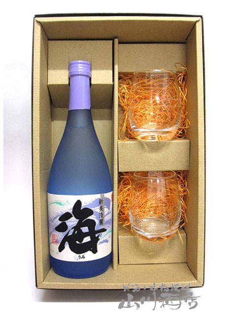 海 720ml ＆SAKEグラス2個箱入りセット 【 2237 】 【 送料無料