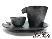 シズル冷酒器セット銀黒 【 2482 】 【 酒器 】 【 日本酒を楽しむ為の酒器 】|その他|酒器