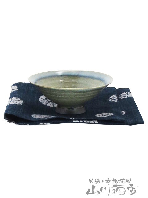 黒龍平盃 ( ひらさかずき ) 越前焼 ( 青色 ) 【 3460 】 【 酒器