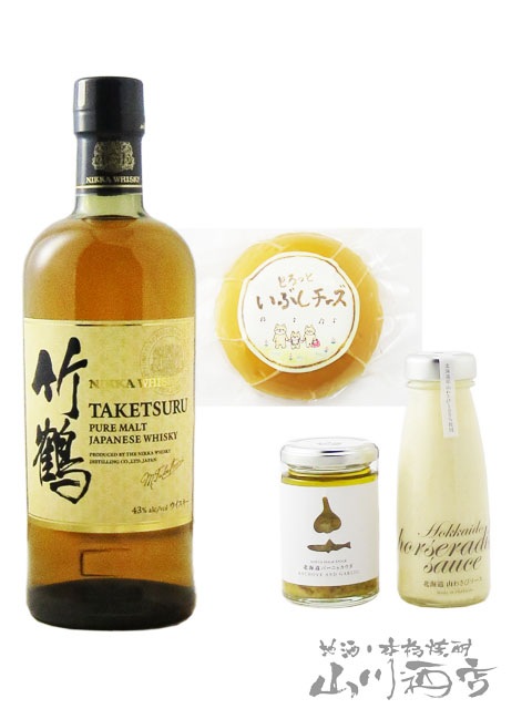 竹鶴 ピュアモルト 700ml + おつまみ3種セット【 8936 】【 送料無料