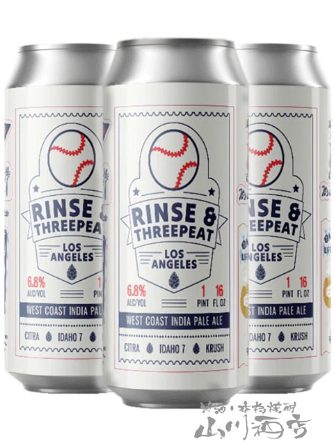 Rinse & Threepeat ( リンス & スリーピート ) WC IPA 473ml 缶 × 3本セット / Los Angeles ...