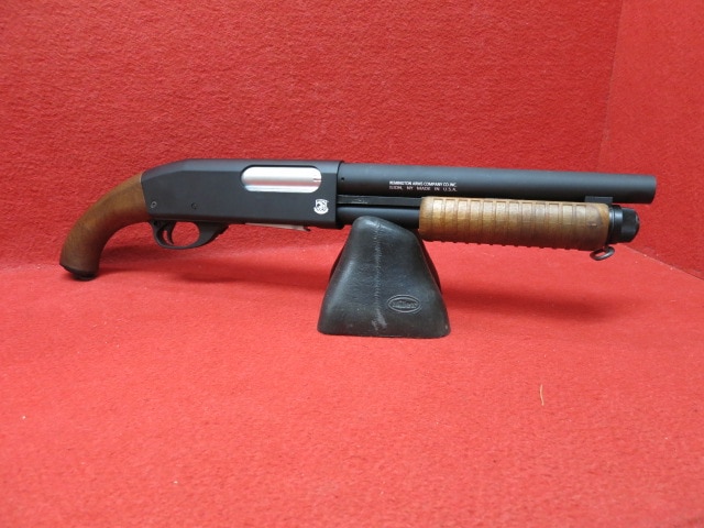 S&T レミントンM870ソードオフフェイクウッド エアーポンプアクション