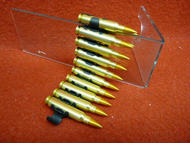 5.56mm12連ベルトリンク・MNIMIダミーカートリッジ サバゲー
