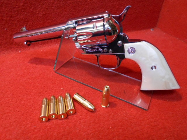 【特価】【新品】HWS SAA.45 シビリアン オールシルバーHW モデルガン HWS・SAA.45 シビリアン オールシルバー（カート6発付） 発火