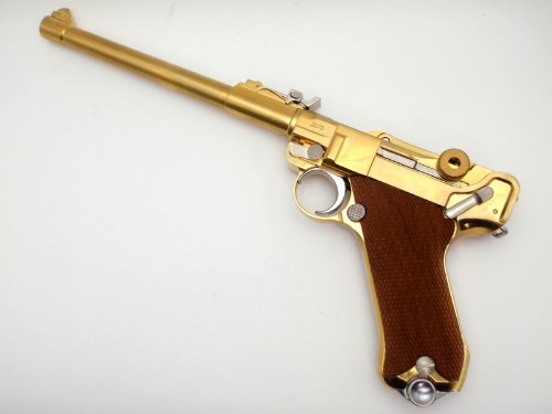 マルシン・金属製モデルガン完成品 ルガーP-08 8インチ 木製