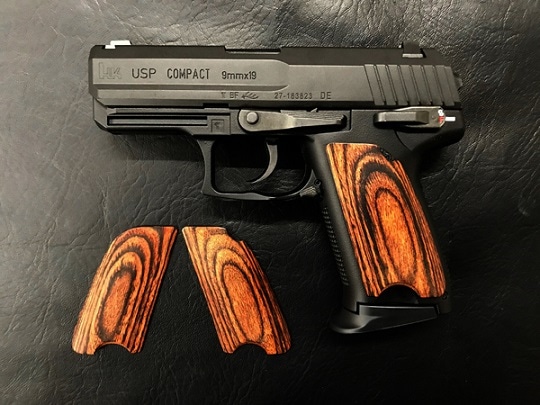 東京マルイ USPコンパクト 樹脂製ガスブローバック　ウッドグリップホルスター パンドラ ウッドグリップ USP Compact ＜スムース/ブラウン＞ [AWG-403