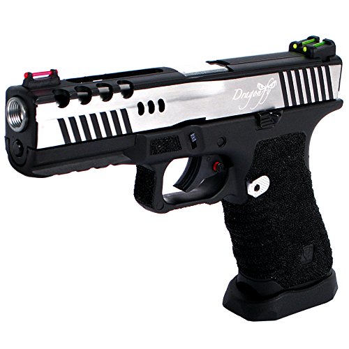 Dragonfly ガスガン シルバー/ブラック APS DRAGONFLAY Silver Edge D-MOD Deluxe グロック Co2ガス