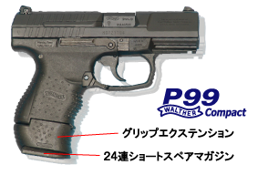 マルゼン ワルサーP99コンパクト用グリップエクステンション