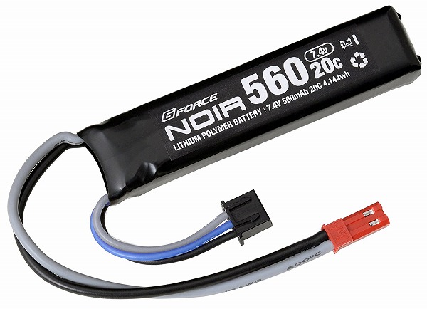 G FORCE・Li-Po 7.4V 560mAh 20C (電動ハンドガン・SMG用 GFG901