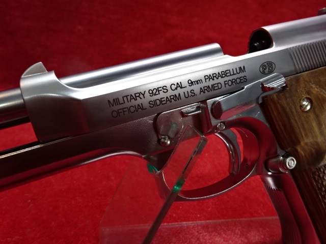 WE-TECH M92F カスタム オールシルバーメタルスライド 木製