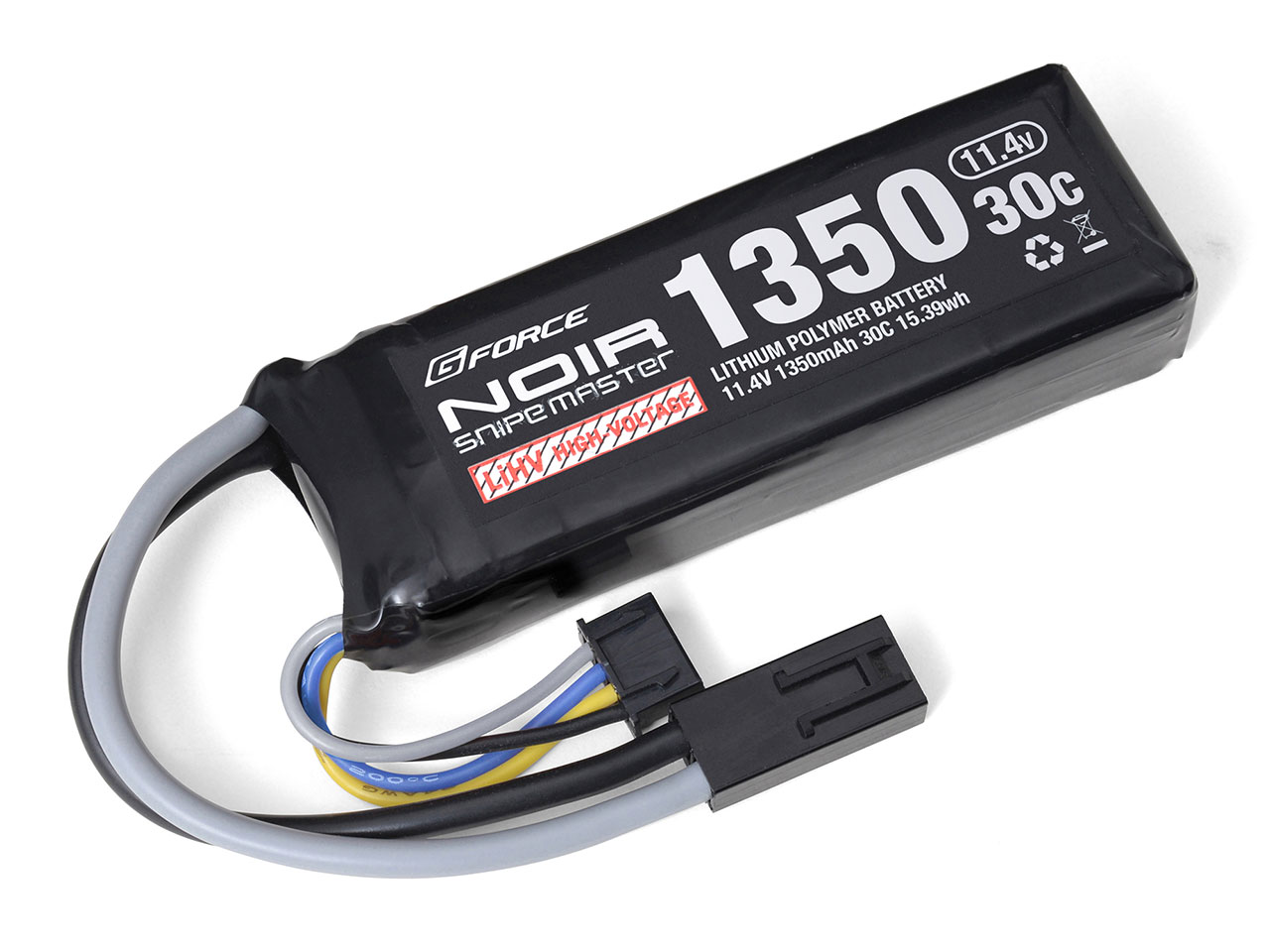 G FORCEの次世代高電圧LI-HV Noir Snipe Master Li-Po 11.4V 1350mAh 30C ミニSバッテリー互換  バッテリー・充電器 総合エアガンショップ モケイパドック