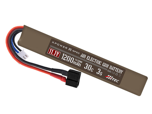 店内全品5％OFFクーポン】HItec LIPOバッテリー 11.1V1200mah 30C T型