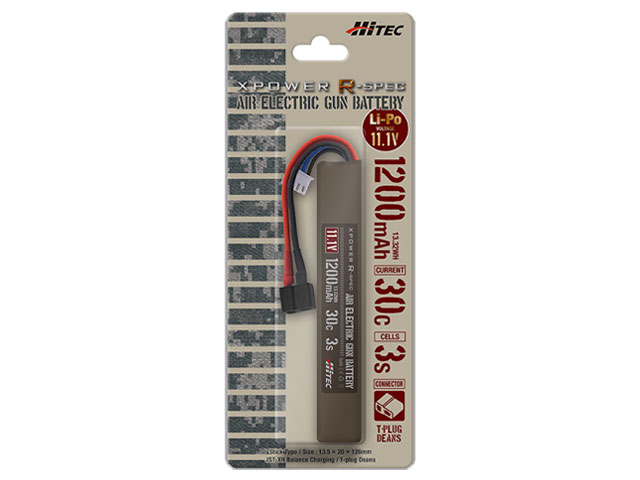 HItec LIPOバッテリー 11.1V1200mah 30C T型プラグディーンズ