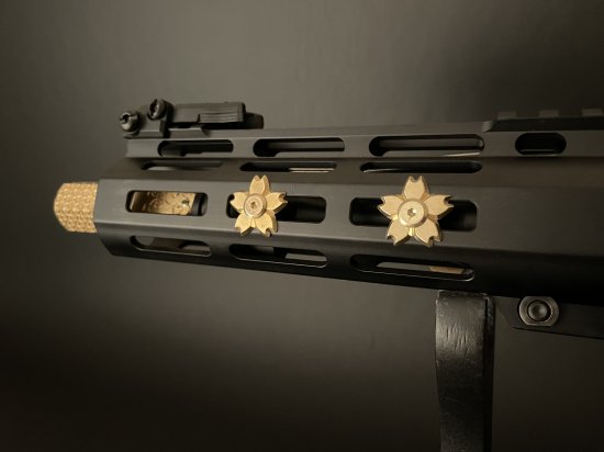 Borad Dragon Works 真鍮戦飾 櫻紋 素地 M-LOK KeyMod対応 ネジ式 BDW