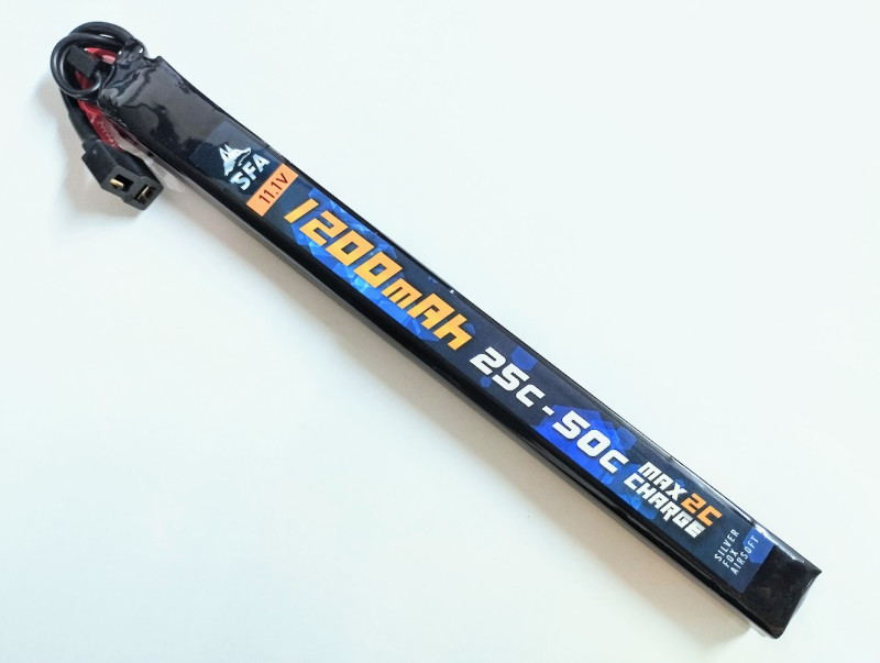 SFA製 11.1V1200mAh 25C-50C スティックタイプ T字コネクタ B032T