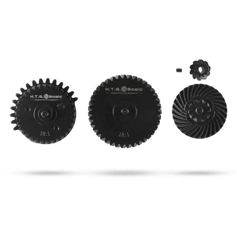 H.T.G.Basic CNC削り出し スパイラル ヘリカルスチール ギアセット 