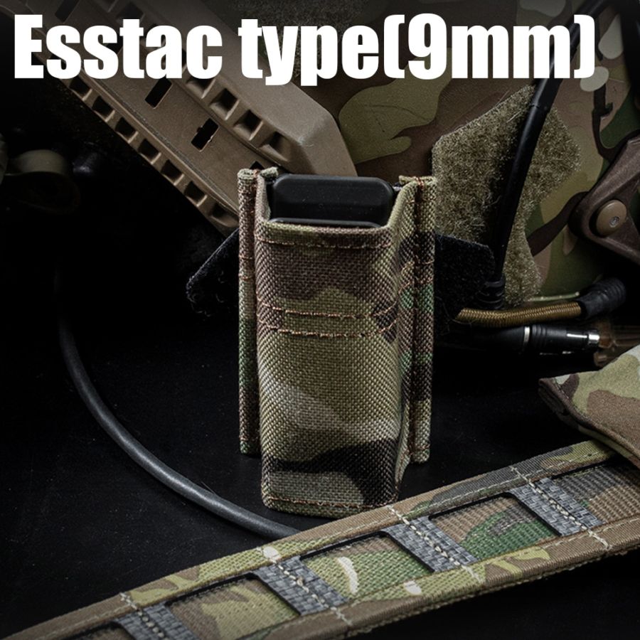 東京マルイ ガスブローバックガン USP esstac実物マガジンポーチ付き WOSPORT ESSTACタイプ 9mm マガジンポーチ シングル BK/CB/MC/MCBK