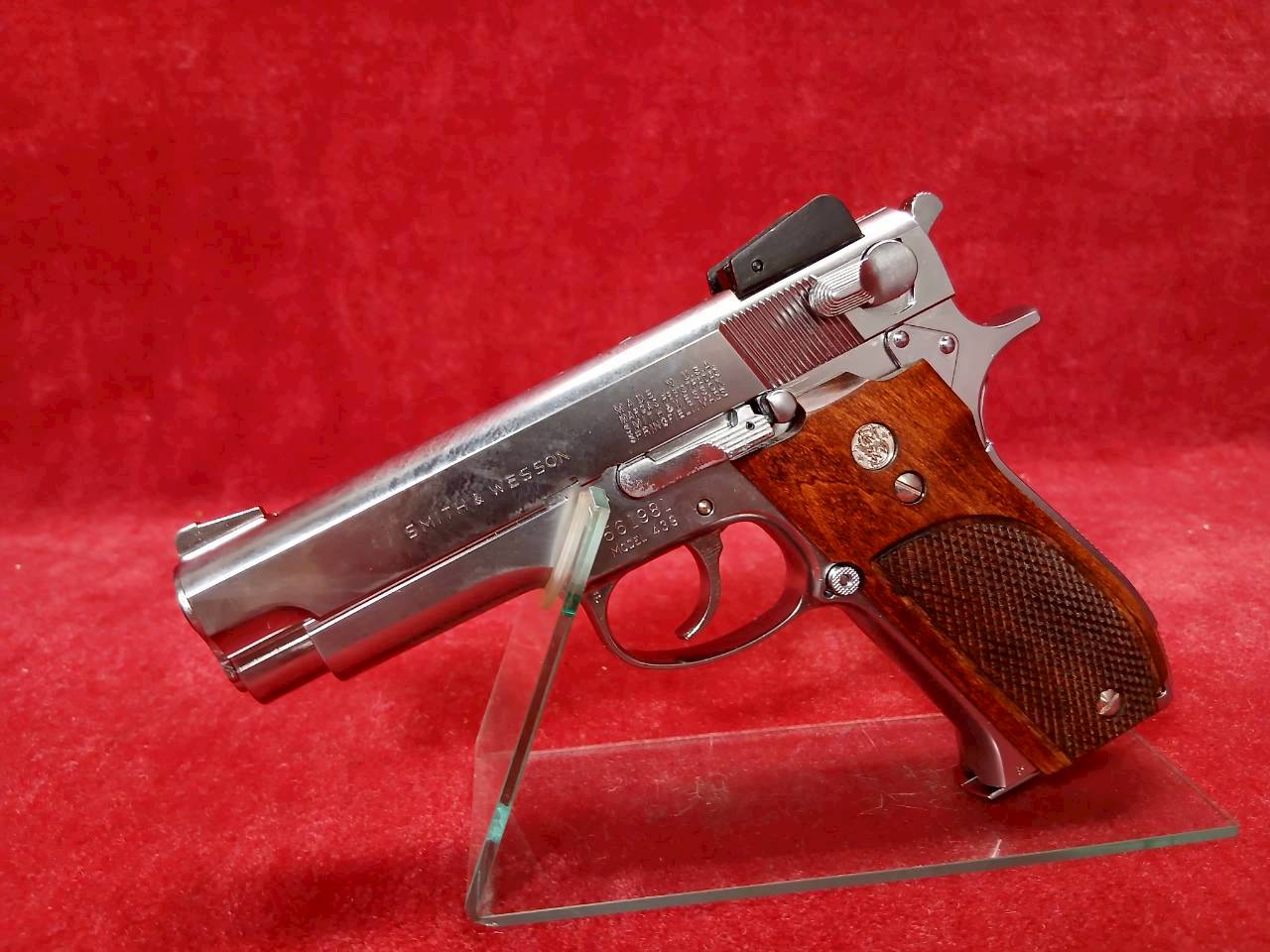 マルシン 発火型モデルガン S&W M439 シルバーABS 木製グリップ