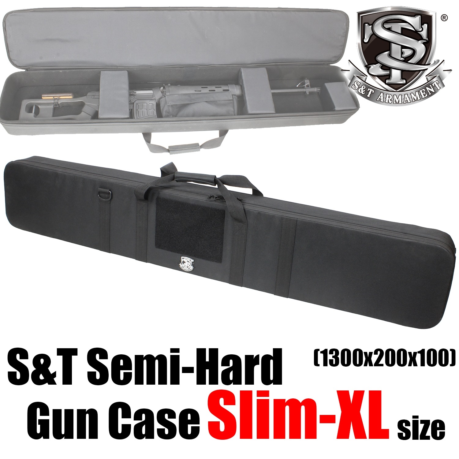 S&T セミハードガンケース Mサイズ V2(900x300x100)　黒 S&T セミハードガンケースV2 Mサイズ Black (900x300x100) | S&T