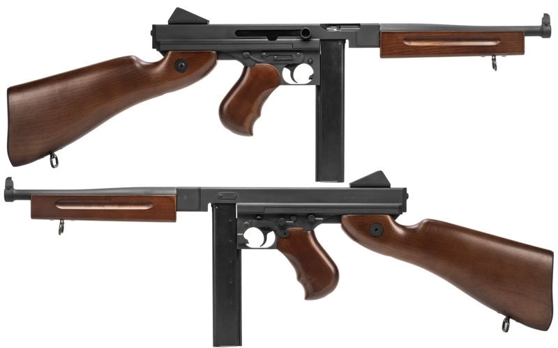 ��10��OFF�����ݥ������̵����EMG JAPAN KING ARMS ��ư���� Thompson M1A1 Military Real Wood