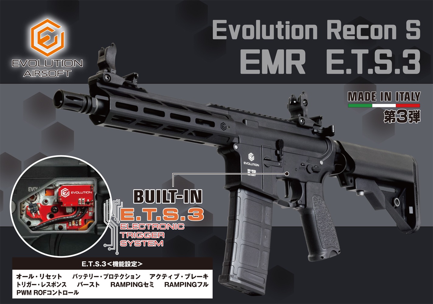 Evolution Airsoft 電子トリガー搭載電動ガン Evolution Recon S EMR