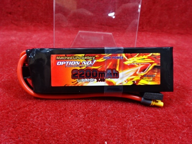 ��Ź������5��OFF�����ݥ��Option No.1 LIPO�Хåƥ꡼ 7.4v��2200mAh 20C �ߥ�S������ MR30���ͥ����� ���ץ����ʥ�С�1 OP1
