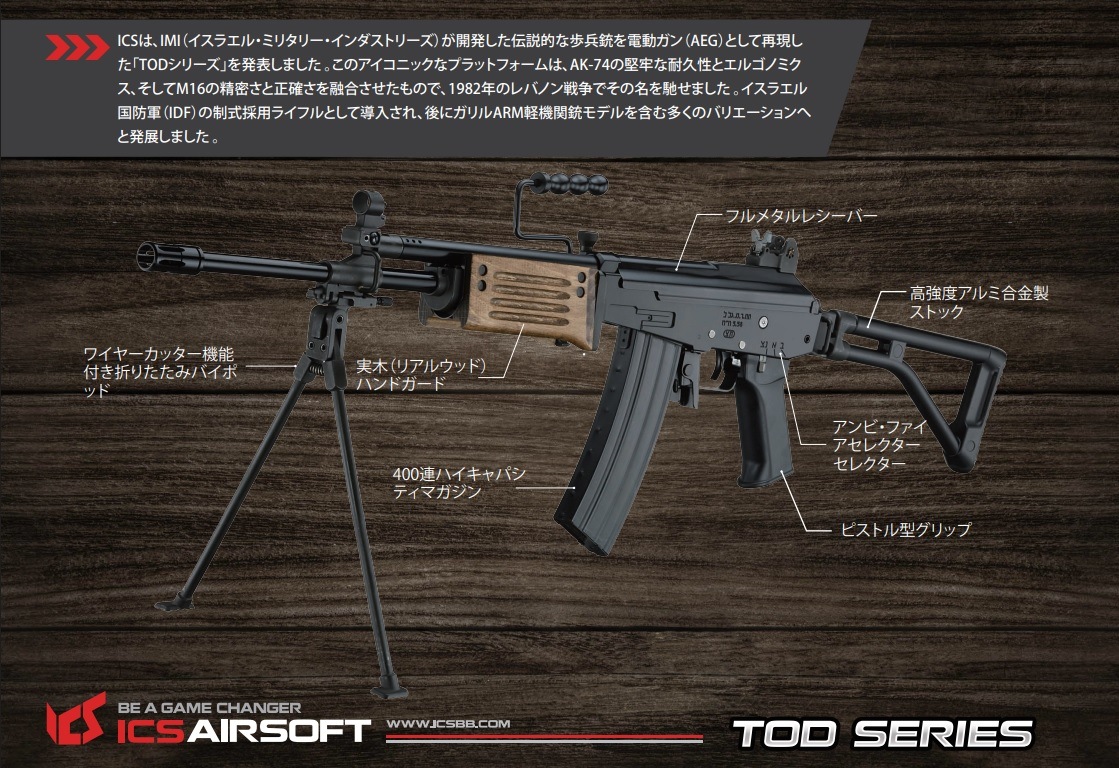 ��Ź������5��OFF�����ݥ�ۡ�ͽ���ʡۡ�2026ǯ5���6�����ͽ���ICS Airsoft �ե�᥿�� �ꥢ�륦�å���ư���� GALIL ARM TOD S3 �Żҥȥꥬ����� �����