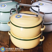 RABBIT BRAND Premium Enamel Suksan Food Carrier